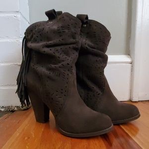 Naughty Monkey Fringe Booties